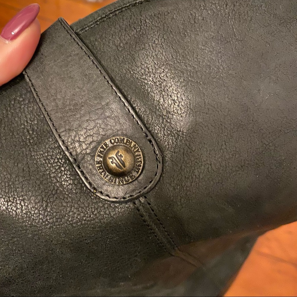 Frye Jackie Button Black Leather Boots 10 - Picture 5 of 11